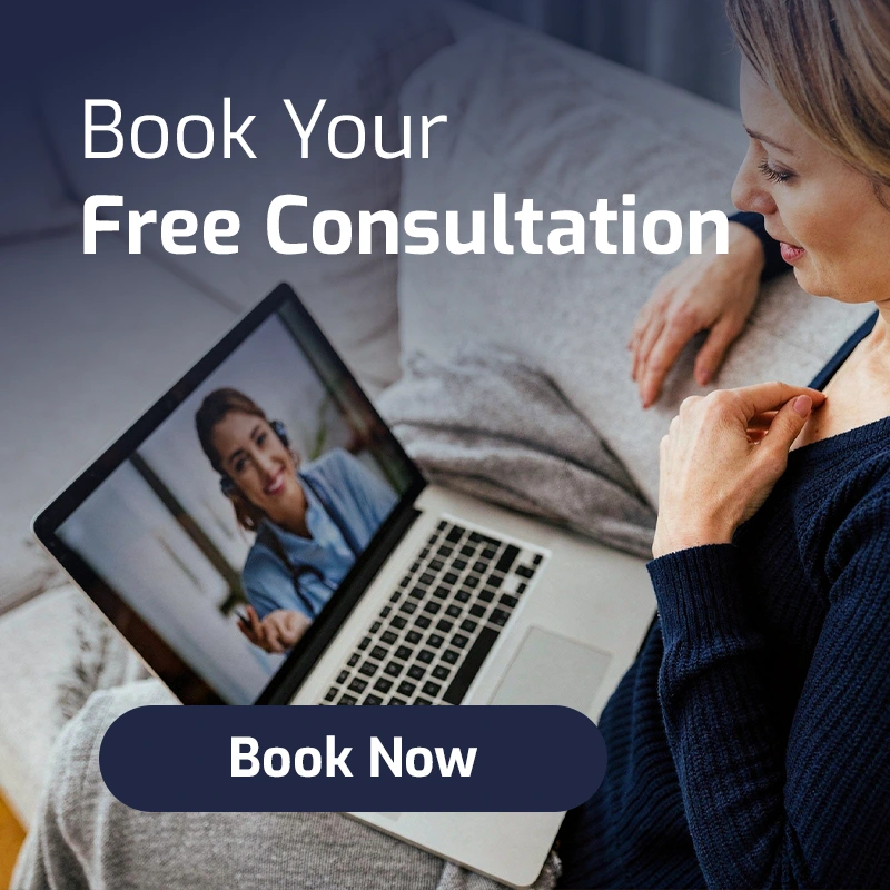 Online consultation from home, meeting of parent and consultant.
