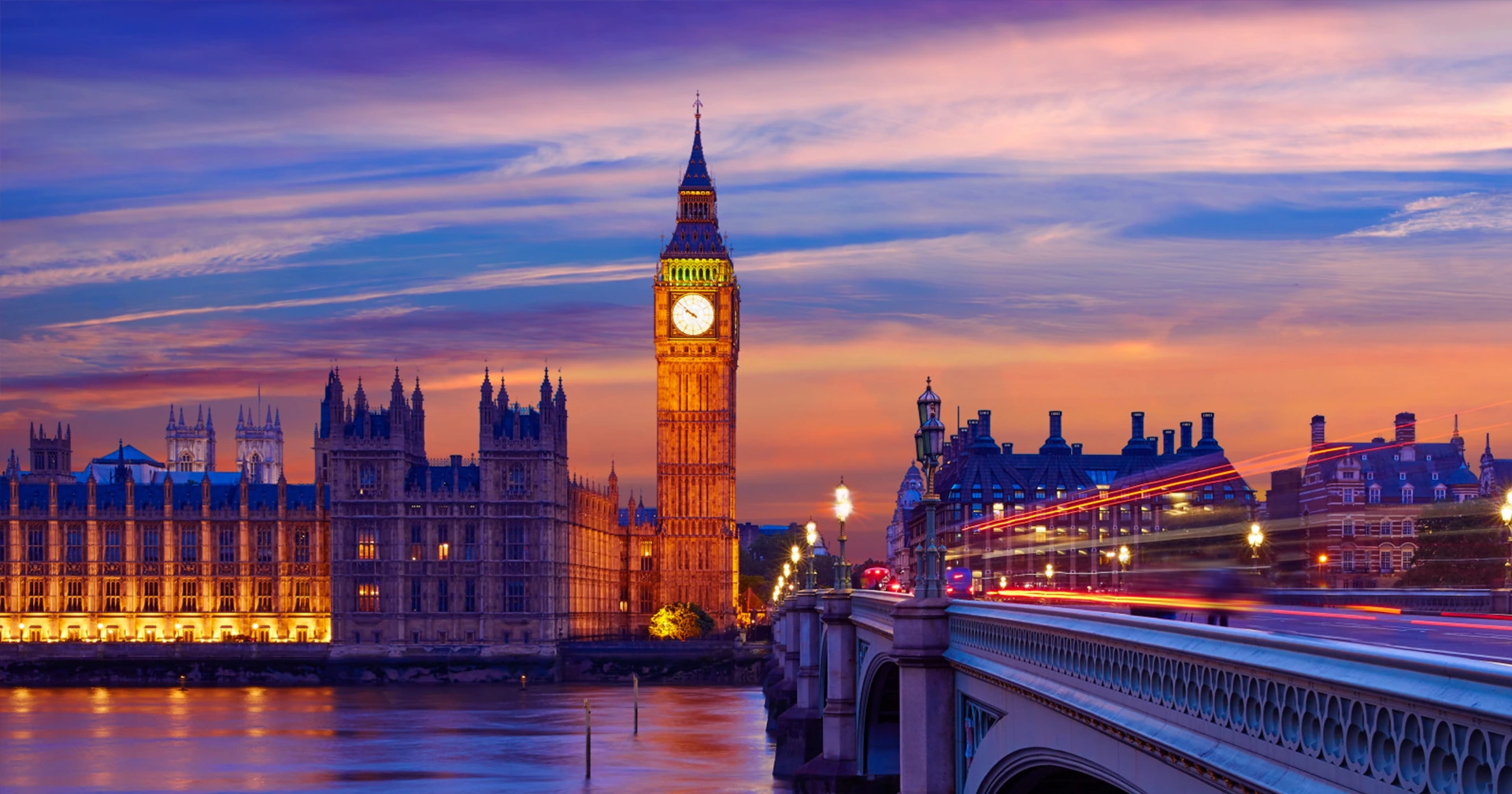 London student town sunset
